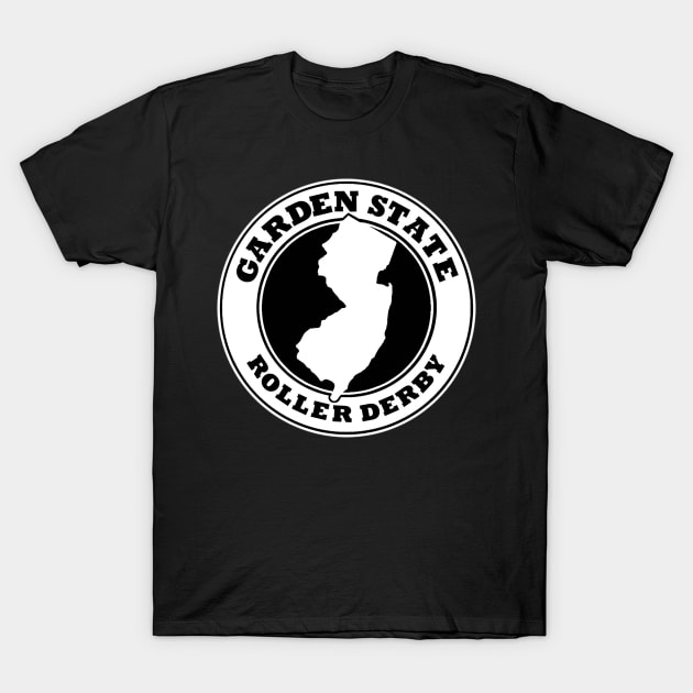 GSR White T-Shirt by gardenstaterollerderby